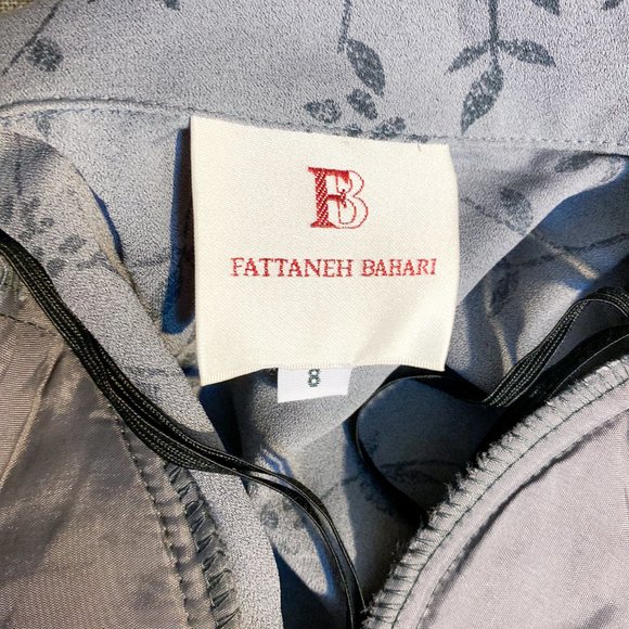 Bahari Group Fattaneh | Vintage | New York | Floral Blue Button Down Maxi Dress - Picture 3 of 13